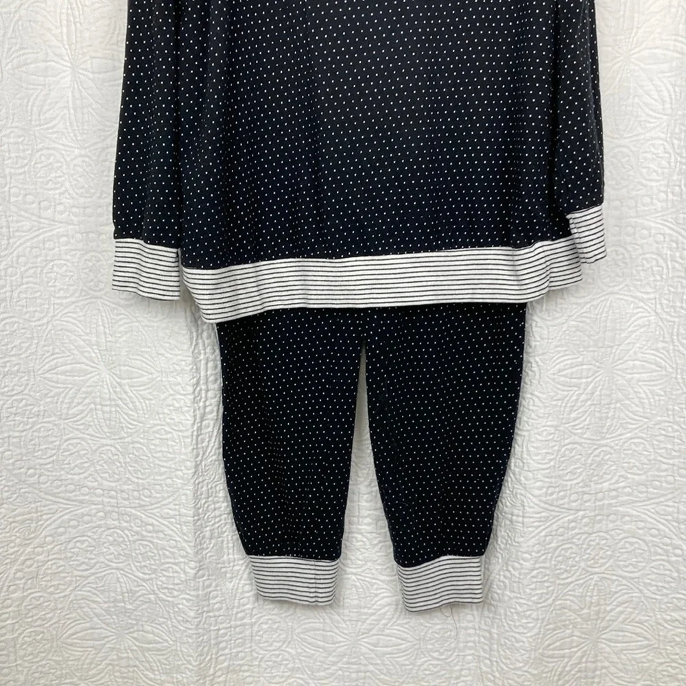 Lascana Women’s Black & White Polka Dot Lounge Set sz 12/14